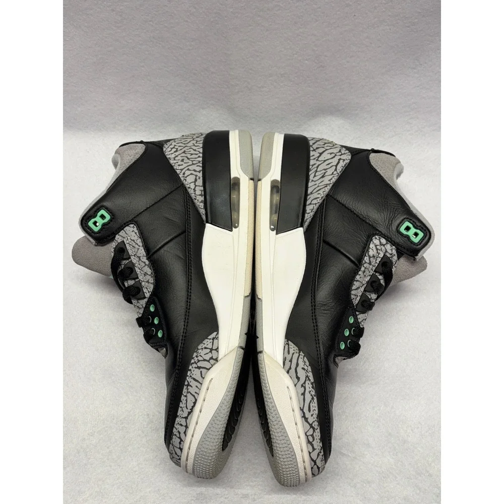 Air Jordan‎ 3 Retro Green Glow Black Elephant Print CT8532-031 Mens 11